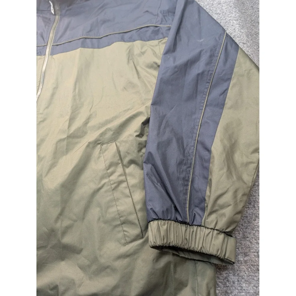 Mesa Verde Jacket Mens XL Green Black PCI Windbreaker Mesh Lined Hiking Zip Coat